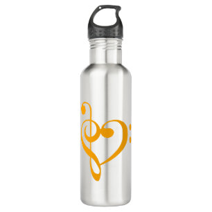 Botella De Agua Corazón de la música de los problemas de la limpie