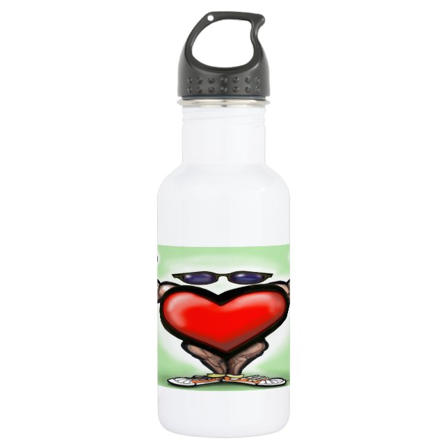 Botella De Agua Corazón fuerte (Anverso)