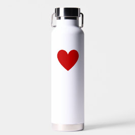 Botella De Agua Corazón Rojo