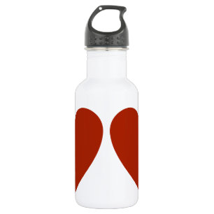 Botella De Agua Corazón rojo claro