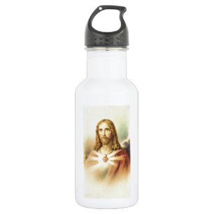 Botella De Agua Corazón sagrado de Jesús