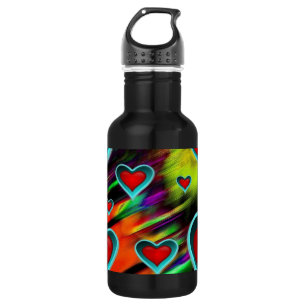 Botella De Agua Corazones