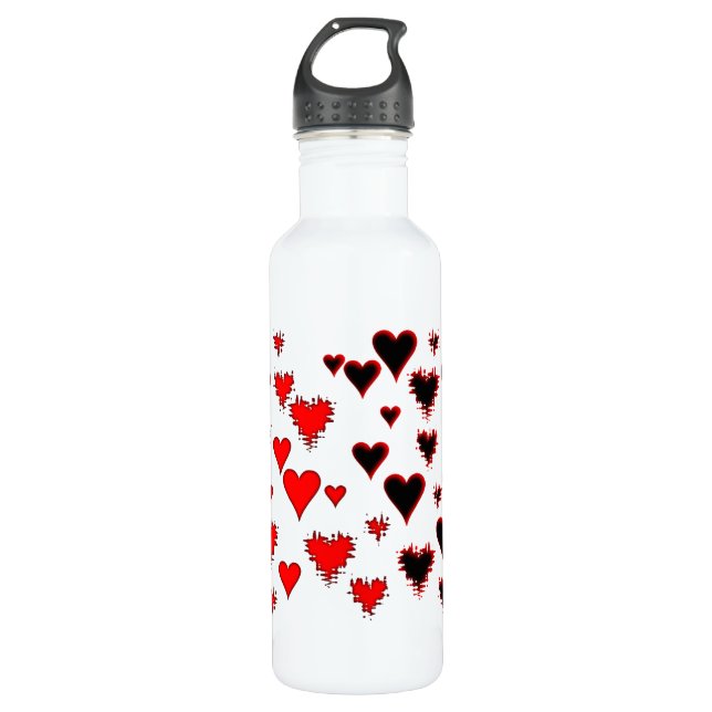 Botella De Agua Corazones (Anverso)