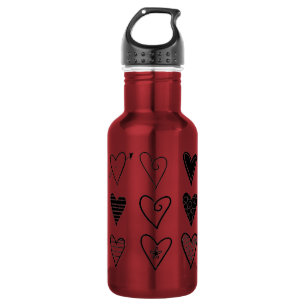 Botella De Agua Corazones