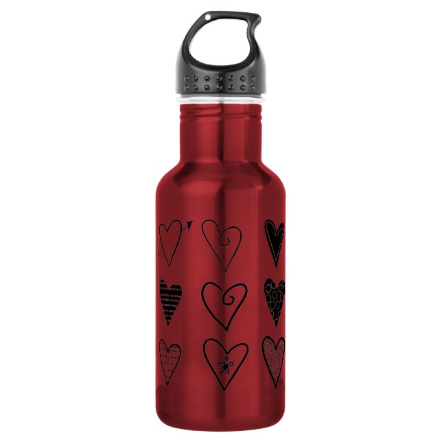 Botella De Agua Corazones (Anverso)