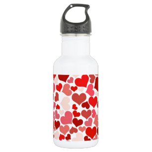 Botella De Agua Corazones