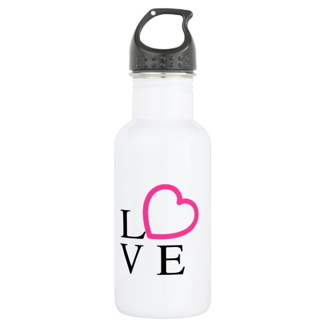 Botella De Agua Corazones de amor (Anverso)