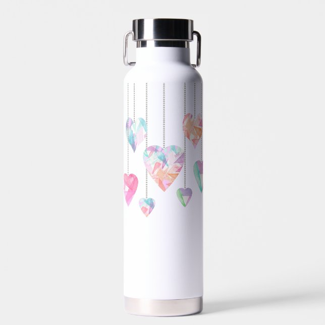 Botella De Agua Corazones de cristal (Delantero)