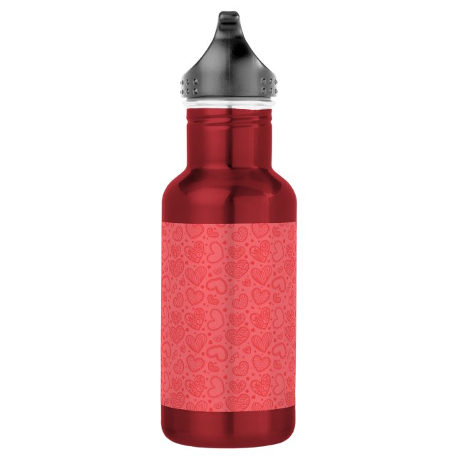 Botella de agua corazones roja (Derecha)