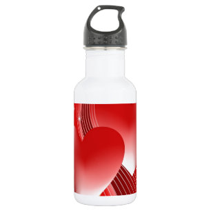 Botella De Agua Corazones Rojos