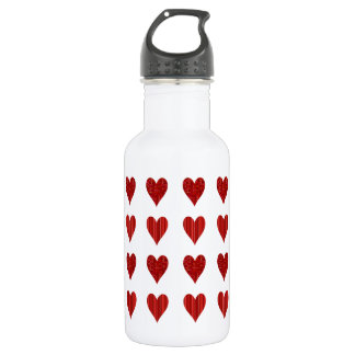 Botella De Agua Corazones rojos decorativos