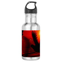 Botella De Agua Corazones y palomas