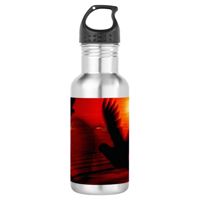 Botella De Agua Corazones y palomas (Anverso)