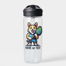 Botella De Agua CORGI DOG agrega tu propio texto - Mascota de pelo