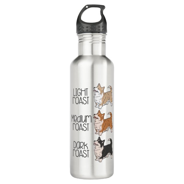 Botella De Agua Corgi Dog & Coffee (Anverso)