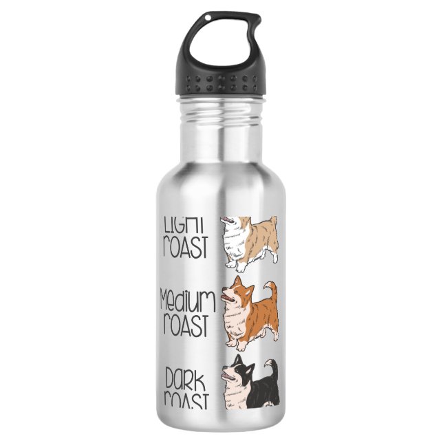 Botella De Agua Corgi Dog & Coffee (Anverso)