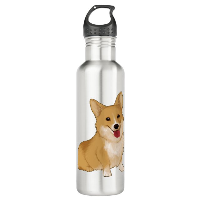 Botella De Agua Corgi sonriente (Anverso)