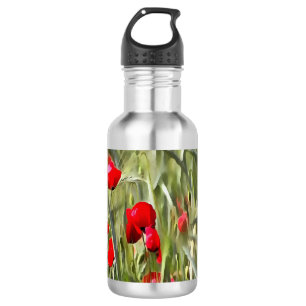 Botella De Agua Corn Poppies