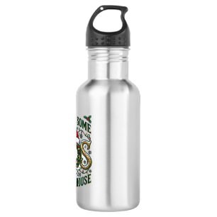 Botella De Agua Corona de Navidad de Casa Hos Sombrero de Santa Lu