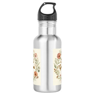 Botella De Agua Corona floral personalizada para abuela regalo