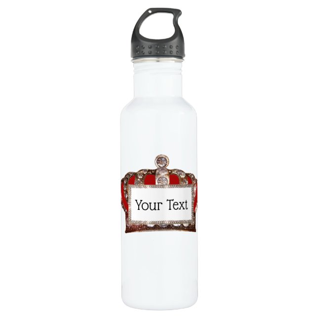 Botella De Agua "Corona real" personalizada (Anverso)