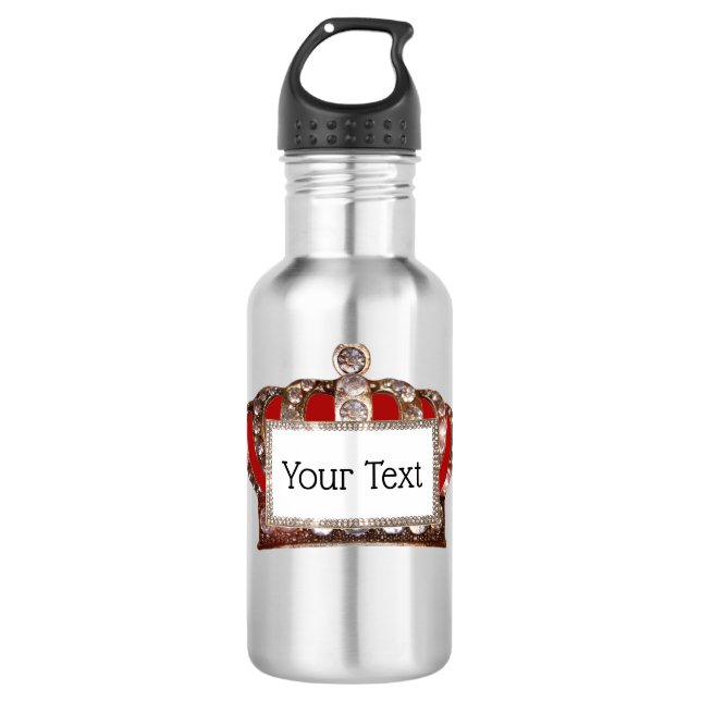 Botella De Agua "Corona real" personalizada (Anverso)