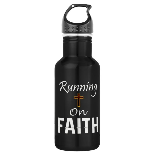 Botella De Agua Corriendo con Faith Runner (Anverso)