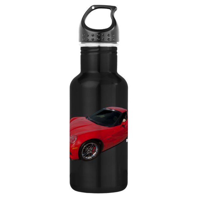Botella De Agua Corvette rojo (Anverso)