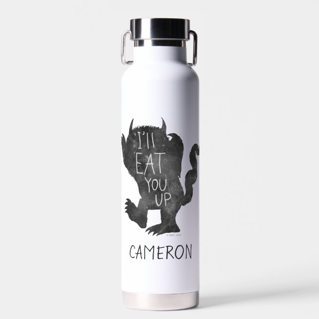 Botella De Agua Cosa salvaje | Te comeré | Añadir su nombre (Delantero)