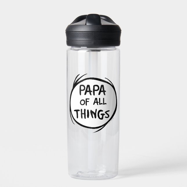 Botella De Agua Cosa una cosa dos - Papá de todas las cosas (Delante)