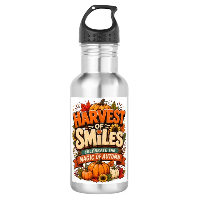 Botella De Agua Cosecha de Sonrisas (Anverso)