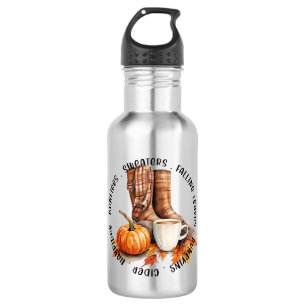Botella De Agua Cosmopolita - Boots, especias de calabaza, hoguera