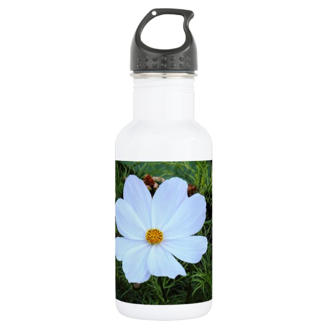 Botella De Agua Cosmos blancos (Anverso)