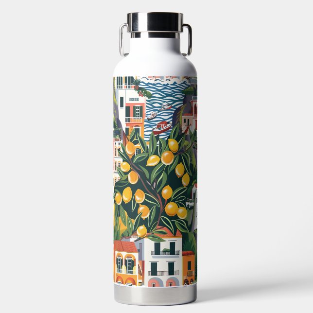 Botella De Agua Costa Amalfitana: Icónicos destinos europeos (Delantero)