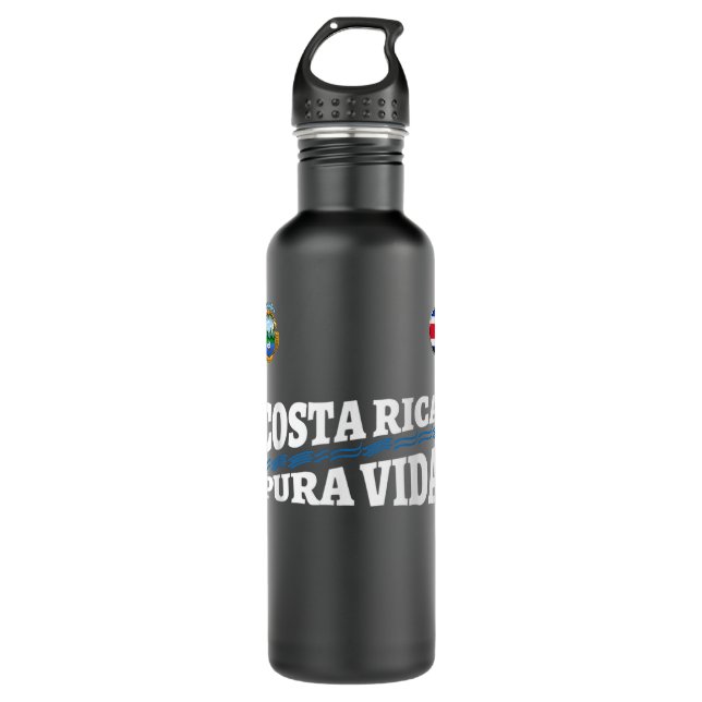 Botella De Agua Costa Rica Pura Vida-Travel-Jersey Flag T (Anverso)
