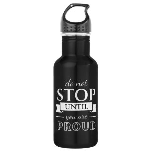Botella De Agua Cotización de motivación Texto elegante y positivo