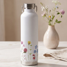 Cottage Boho Minimalista Aquarela Flor Silvestre