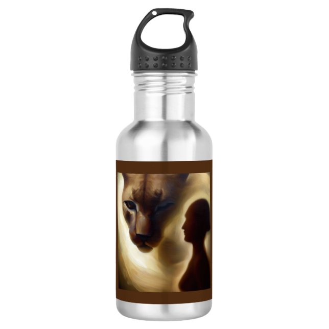 Botella De Agua Cougar animal espiritual 1 (Anverso)
