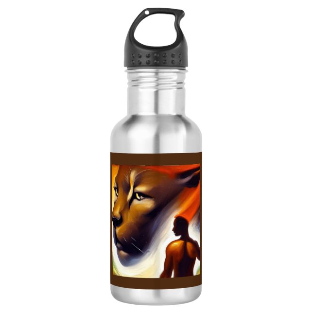 Botella De Agua Cougar animal espiritual 2 (Anverso)