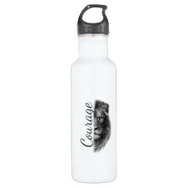 Botella De Agua Courage Lion Artistic Minimal Tee-Thermal Tumbler