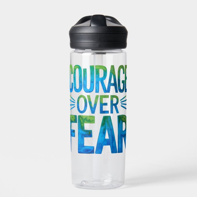 Botella De Agua Courage over fear (Delante)