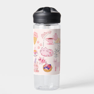 Botella De Agua Cozor de gatos rosados
