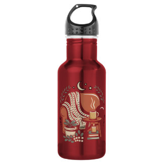 Botella De Agua Cozy Reading Nook Coffee Lover