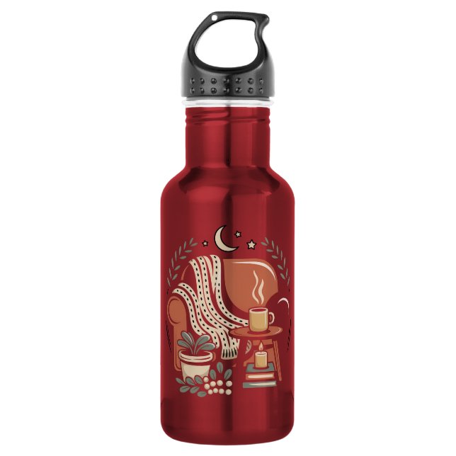 Botella De Agua Cozy Reading Nook Coffee Lover  (Anverso)