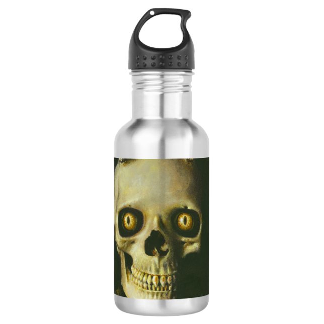 Botella De Agua Cráneo del diablo gótico (Anverso)