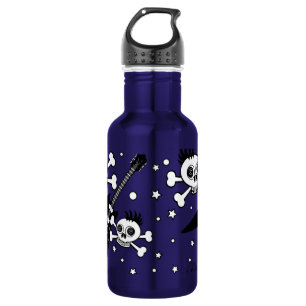 Botella De Agua Cránulos de rock con guitares