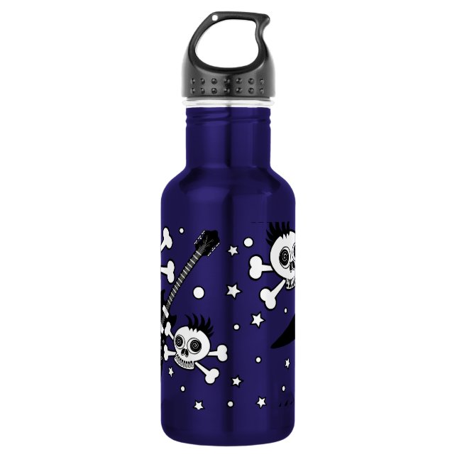Botella De Agua Cránulos de rock con guitares (Anverso)