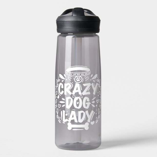 Botella De Agua Crazy Dog Lady Dog Mom (Delante)
