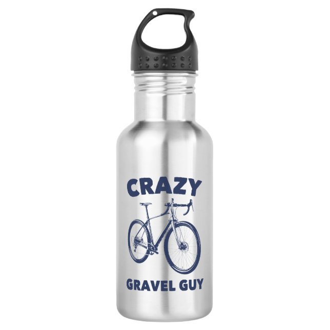 Botella De Agua Crazy Gravel Guy Ciclismo (Anverso)