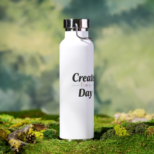 Botella De Agua Crea Todos los Días (Al aire libre (girado))